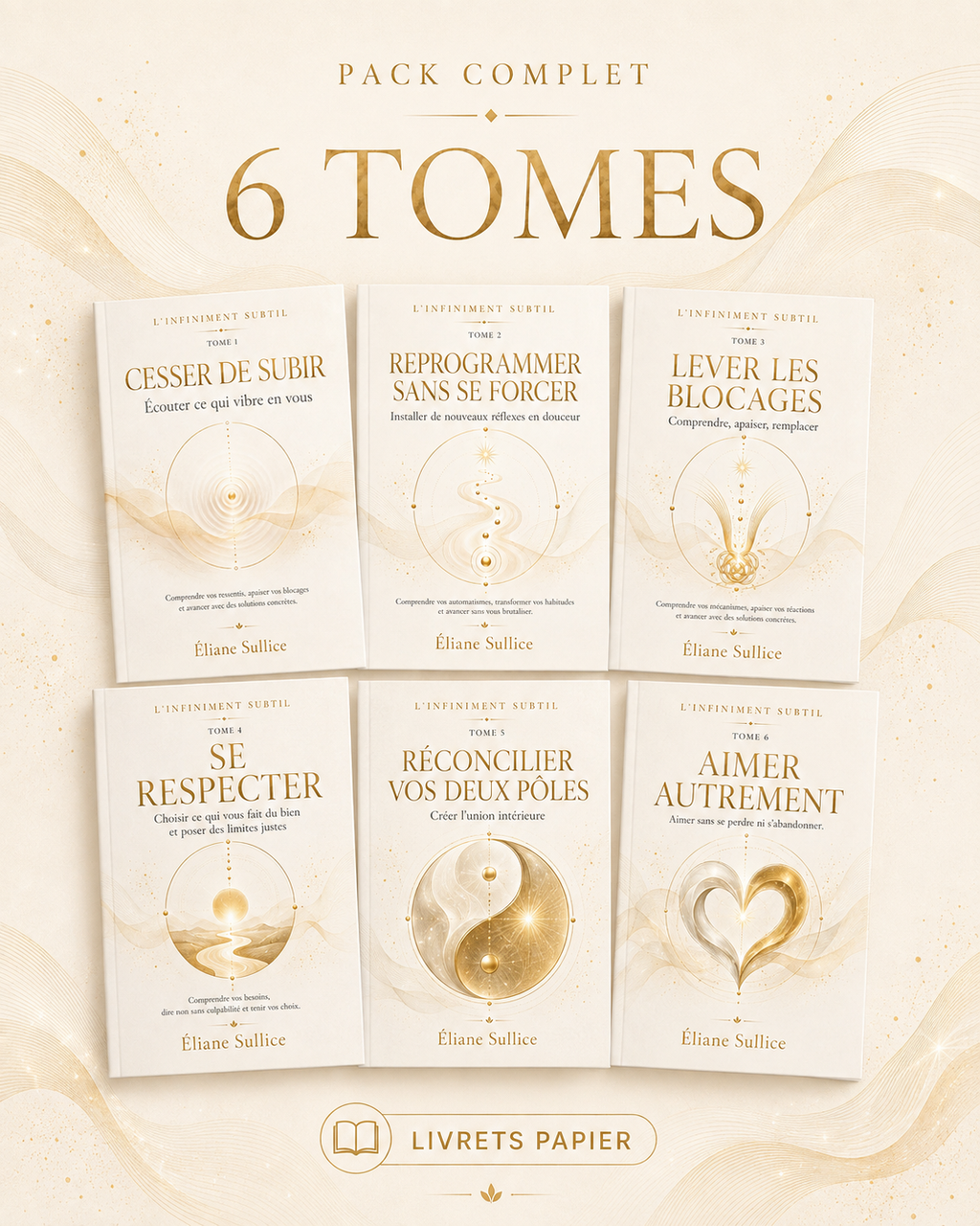 Pack complet livret papier de la collection l'infiniment subtil des Éditions Éliane Sullice