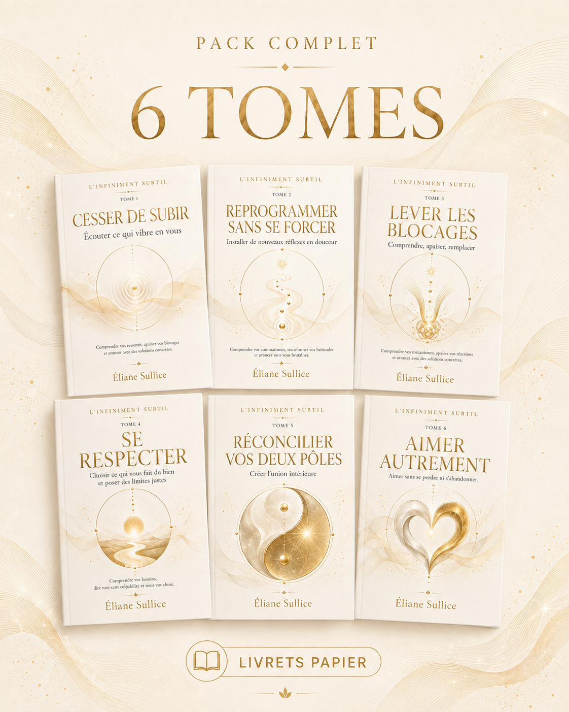 Pack complet livret papier de la collection l'infiniment subtil des Éditions Éliane Sullice