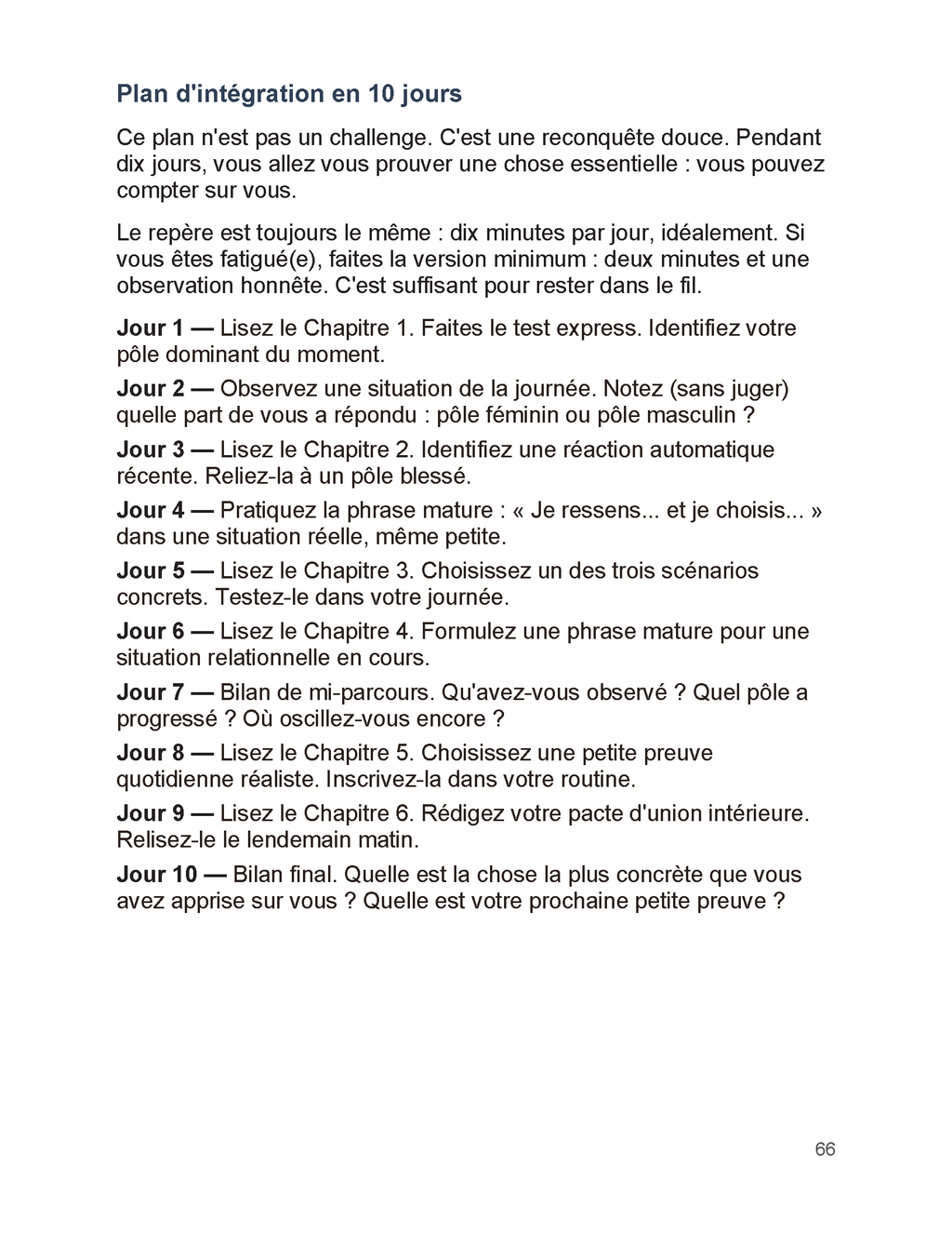 Plan d'intégration du Tome 5