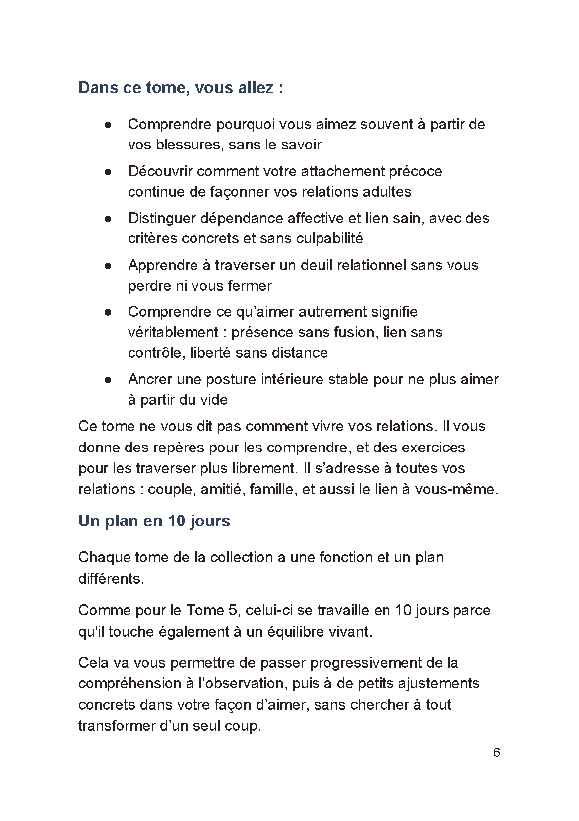 Ce que le lecteur va apprendre Tome 6