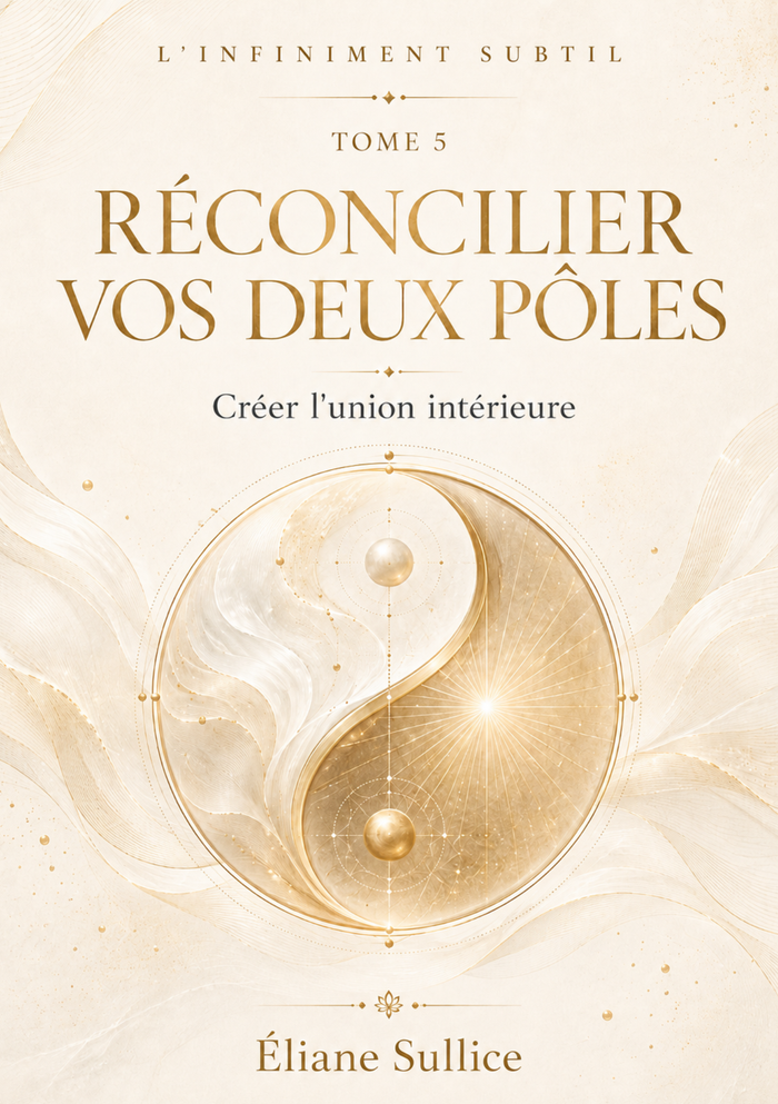 Couverture du tome 5 Réconcilier vos deux pôles de la collection L'infiniment subtil des Éditions Éliane Sullice